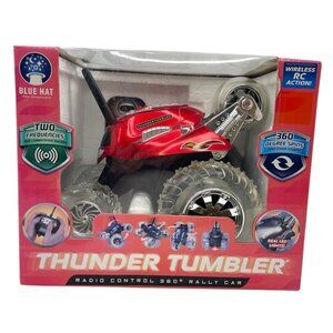 Remote Control Thunder Tumbler Spinning Rally Stunt Car 360 LED Kids Toy Red